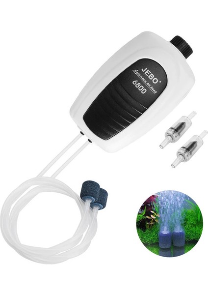 NO.6100 Stili Ingiltere Fişi Nıcrew Ultra Sessiz Akvaryum Hava Pompası Hava Kompresörü Oksijen Hava Pompası Tek Çift Çıkış Ayarlanabilir Hava Hacmi Balık Tankı Için (Yurt Dışından) fırsatları