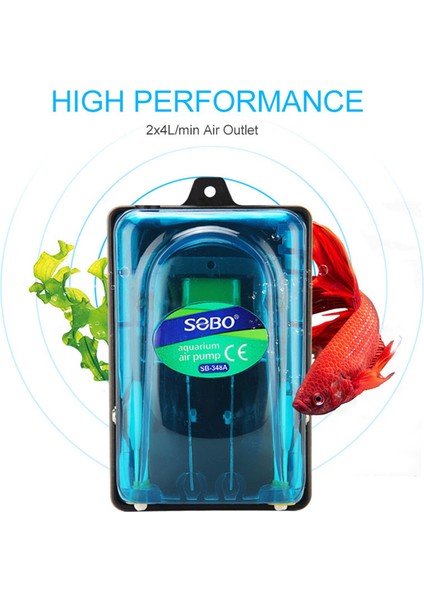 SB108 Ambalaj1 Tarzı Ingiltere Fişi Akvaryum Hava Pompası Hava Kompresörü Akvaryum Sessiz Hava Kontrolü Balık Aksesuarları Çift Tek Çıkışlı (Yurt Dışından) indirimleri