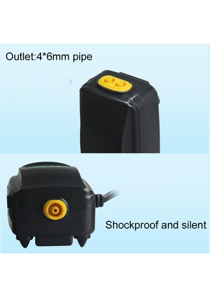 3W 1 Delik Stili Yüksek Güç Akvaryum Oksijen Hava Pompası Balık Tankı Mlent Kompresör Tek Çift Çıkışlı Pompalar Sucul Hava Pompaları 3W 3.5W 8W 12W (Yurt Dışından) indirimleri
