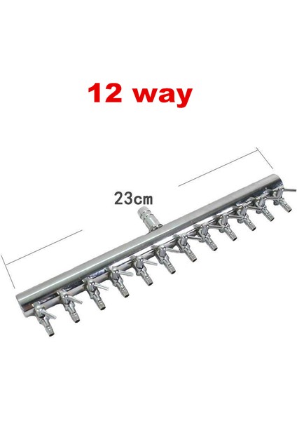 12 Yollu Stil 1 Parça Paslanmaz Ayarlanabilir Akvaryum Hava Bölücü Balık Tankı Hava Kontrolü Kontrol Vanası Ayırıcı Akvaryum Hava Pompası Aksesuarları 8mm'den 4mm'ye (Yurt Dışından)