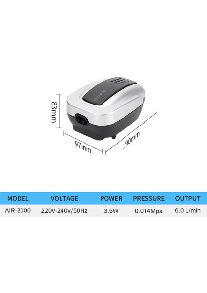 3.5W Tarzı Ingiltere Fişi 2W 3W 8W Akvaryum Hava Pompası Balık Tankı Mlent Kompresör Tek Çift Çıkış Oksijen Pompaları Akvaryumlar Sualtı Aksesuarları (Yurt Dışından)
