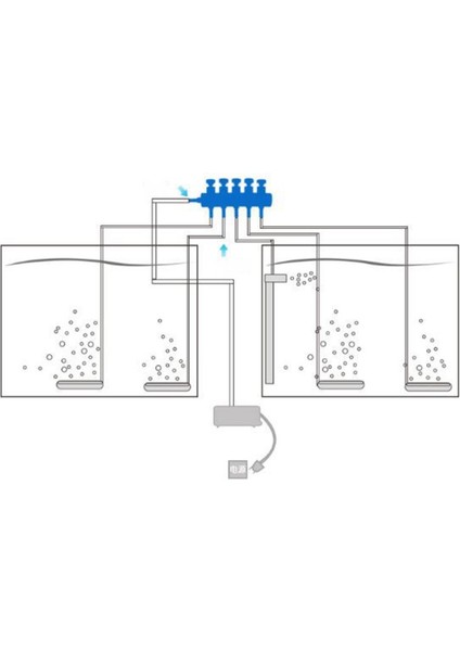 6 Yol Stili Akvaryum Bölücü Kolu Balık Tankı Hava Pompası Aksesuarları Hava Akışı Dağıtıcı Kontrol Kullanışlı Çıkışlı (Yurt Dışından)