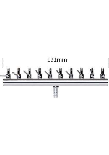 On Delikli Stil Akvaryum Hava Pompası Metal Bölücüler Oksijen Boru Hortum Dağıtıcıları Akvaryum Havalandırma Tüp Hattı Hava Akış Kontrol Valfi (Yurt Dışından)