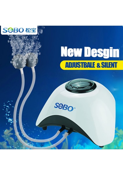 SB830A Ambalaj2 Stili Ab Fişi Sobo 5W 10W Balık Tankı Şişirme Pompası.oksijen Teslimat Yeni Tasarım Hava Pompası Hava Kompresörü Çifttekli Çıkış Ayarlanabilir (Yurt Dışından) fiyatları
