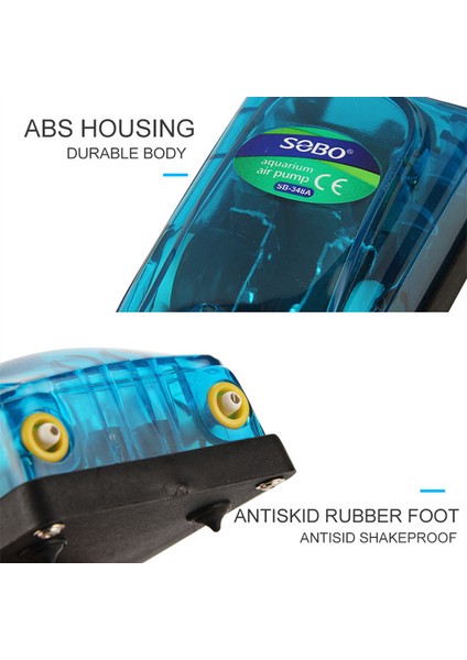 SB108 Ambalaj1 Tarzı Ab Fişi Sessiz Hava Kontrollü Akvaryum Balık Aksesuarları Çift/tek Çıkışlı Sobo Akvaryum Hava Pompası Hava Kompresörü (Yurt Dışından) indirimleri