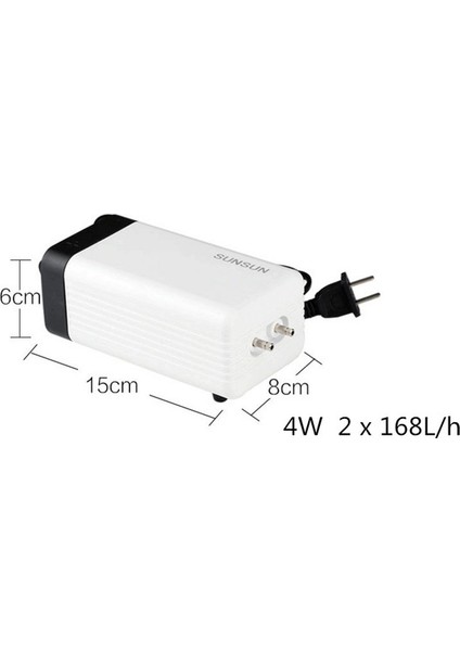 CT402 Stili Au Fişi Süper Sessiz Balık Kültürü Aerator Çıkış Hava Pompası, Hava Kompresörü Ayarlanabilir Akvaryum Boru Tüpü Akvaryum Aksesuarları (Yurt Dışından)