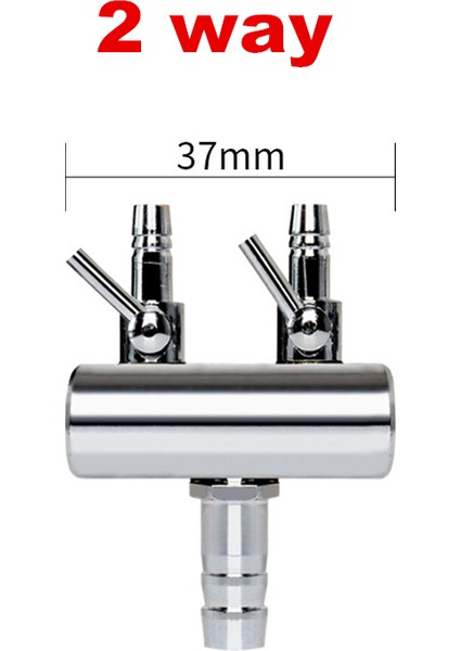 2 Yönlü Stil 1 Parça Paslanmaz Ayarlanabilir Akvaryum Hava Bölücü Balık Tankı Hava Kontrolü Kontrol Vanası Ayırıcı Akvaryum Hava Pompası Aksesuarları 8mm'den 4mm'ye (Yurt Dışından)