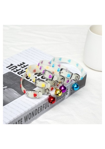 Kırmızı Stil 1.2X29CM Köpek ve Kediler Için Parlayan Zil ile Tasma Gece Parlayan Kedi Tasma Kolye Evcil Hayvan Zinciri Işık Yumuşak Kolye Işık Yansıtıcı (Yurt Dışından)