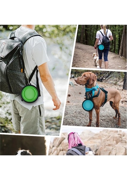 Siyah Stil 350ML(13X9X5.5CM) Katlanabilir Evcil Hayvan Köpek Silikon Kase Taşınabilir Yavru Mama Kabı Açık Seyahat Kampı ile Karabiner (Yurt Dışından) fırsatları