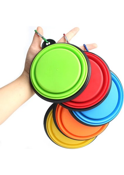 Siyah Stil 350ML(13X9X5.5CM) Katlanabilir Evcil Hayvan Köpek Silikon Kase Taşınabilir Yavru Mama Kabı Açık Seyahat Kampı ile Karabiner (Yurt Dışından) indirimleri