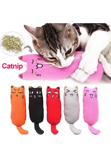 Gri Tarzı Kediler Için Kediotu Oyuncakları Komik Etkileşimli Peluş Diş Gıcırdatma Kediotu Oyuncak (Yurt Dışından)