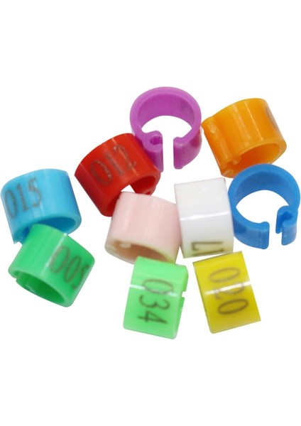 Mavi Stil Kuş Klipsi Halka 6mm Plastik Dijital Işaretlemeli Papağan Güvercin Renkli Işaretleme Halkası Kuş Eğitim Ayak Halkası (Yurt Dışından)