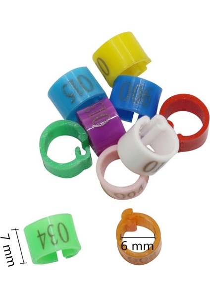 Mavi Stil Kuş Klipsi Halka 6mm Plastik Dijital Işaretlemeli Papağan Güvercin Renkli Işaretleme Halkası Kuş Eğitim Ayak Halkası (Yurt Dışından) fiyatları