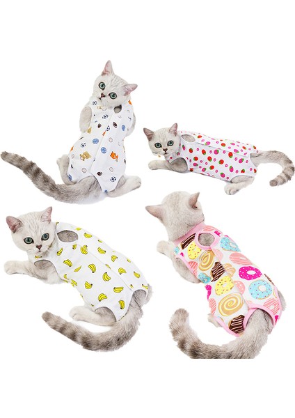 Muz Tarzı M Beden Yara Iyileştirme Kıyafeti Kedi Köpek Cerrahi Sonrası Giysi Anti Yalama Yara Kedi Yelek S-Xl (Yurt Dışından) modelleri