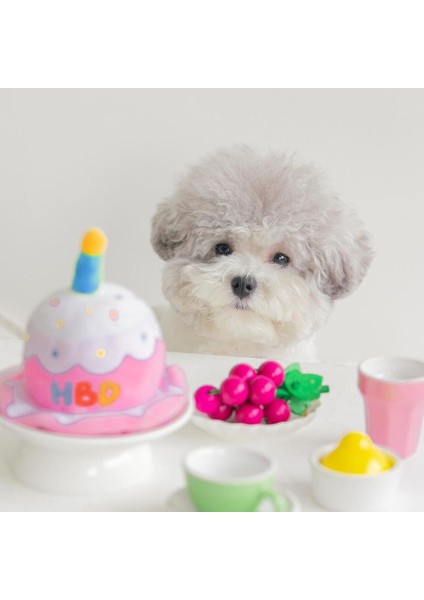 Şapka Stili Kore Doğum Günü Pastası Şapka Köpek Oyuncakları Peluş Çiğneme Sevimli Evcil Köpek Oyuncakları (Yurt Dışından)