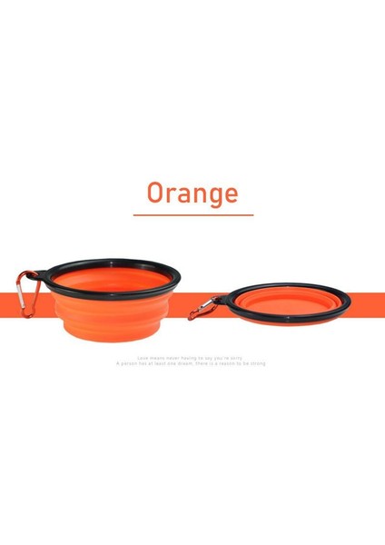 Turuncu Tarzı 350ML 1 Adet Katlanabilir Köpek Seyahat Kasesi Taşınabilir Silikon Evcil Köpekler Kapları Seyahat Kamp Yürüyüş Açık Hava Ding Pet Katlanabilir Kase Kase (Yurt Dışından)