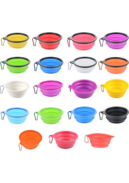 Turuncu Tarzı 350ML 1 Adet Katlanabilir Köpek Seyahat Kasesi Taşınabilir Silikon Evcil Köpekler Kapları Seyahat Kamp Yürüyüş Açık Hava Ding Pet Katlanabilir Kase Kase (Yurt Dışından) modelleri