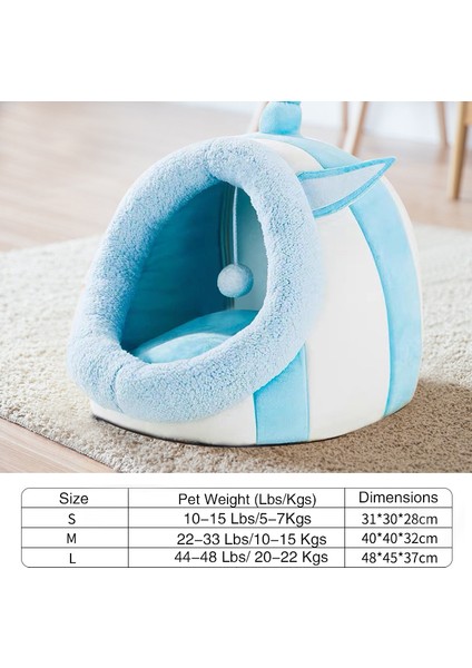 No.12 Tarzı S Beden Kedi Yatağı Iç Mekan Evcil Hayvan Çadırı Sıcak Yumuşak Yastık Yuvada Kışın Kullanılan Sevimli Ev (Yurt Dışından)