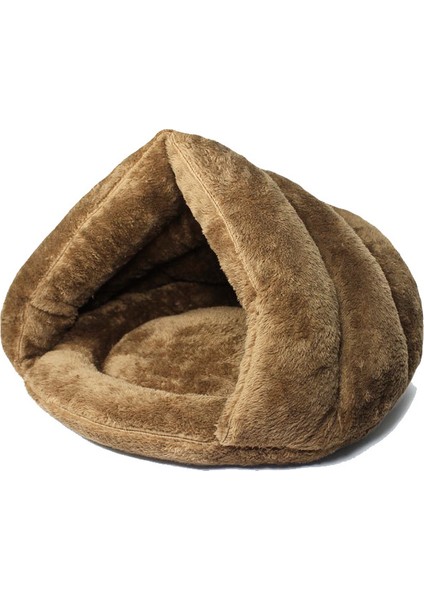Kahverengi Tarzı 40X40CM Yavru Köpek Kedi Yatağı Küçük Köpekler Için Yumuşak Sıcak Yuva Kedi Yatakları (Yurt Dışından)