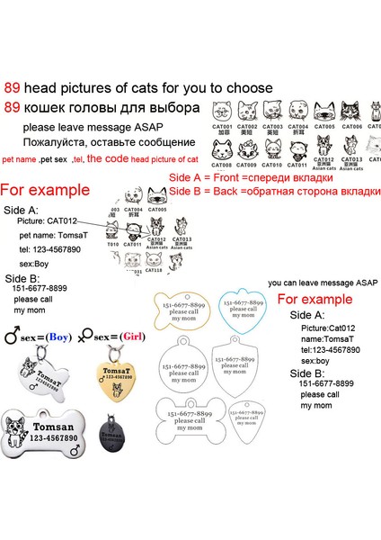 YUAN025NA Siyah Tarzı M Nokta Yok Evcil Hayvan Kimlik Etiketi Isim Telefon Paslanmaz Çelik Kişiselleştirilmiş Kedi Mesaj Yavru Tasma Aksesuarı (Yurt Dışından) fırsatları