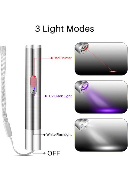 1 Adet Pet LED Tarzı 3 Modlu Evcil Hayvan LED Lazer Kedi Oyuncağı (Yurt Dışından) fiyatları