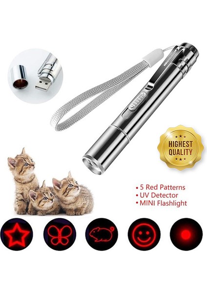 1 Adet Pet LED Tarzı 3 Modlu Evcil Hayvan LED Lazer Kedi Oyuncağı (Yurt Dışından) fırsatları