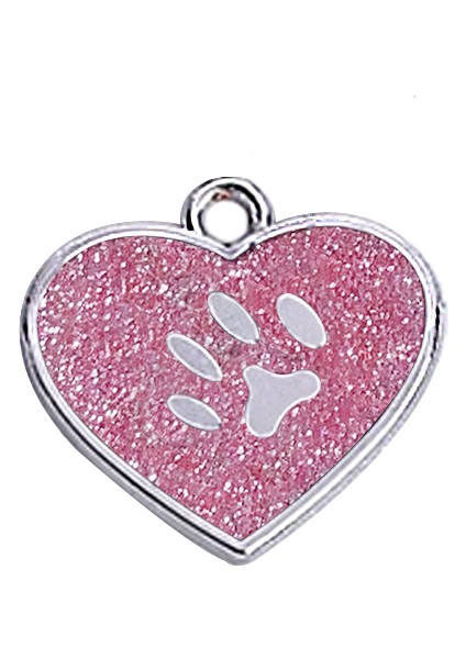 Pembe Tarzı Özelleştirilmiş Kişiselleştirilmiş Kedi ve Köpek Kimlik Etiketi Kalp Şeklinde Etiket Boyunluk (Yurt Dışından)