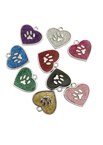 Pembe Tarzı Özelleştirilmiş Kişiselleştirilmiş Kedi ve Köpek Kimlik Etiketi Kalp Şeklinde Etiket Boyunluk (Yurt Dışından)