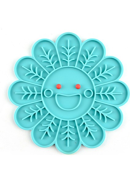 Mavi Çiçek Stili Köpekler ve Kediler Için Matara Yavaş Yem Kapları Evcil Hayvan Güvenli Silikon Köpek Yalama Ped Güven (Yurt Dışından)