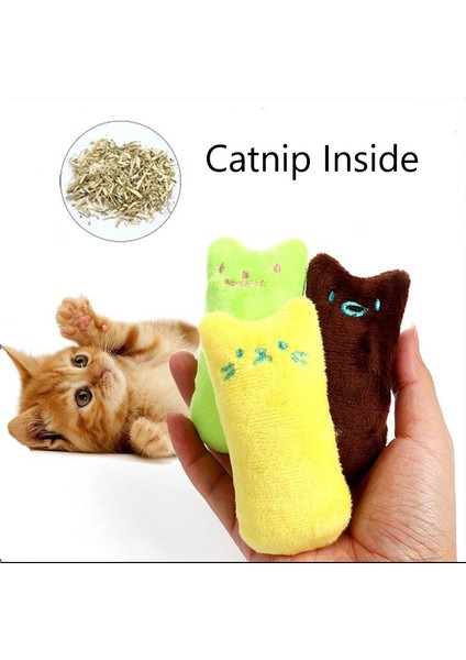 Pamuk Turuncu Tarzı Kediler Için Diş Gıcırdatma Nane Oyuncakları Komik Etkileşimli Peluş Kedi Oyuncağı (Yurt Dışından)