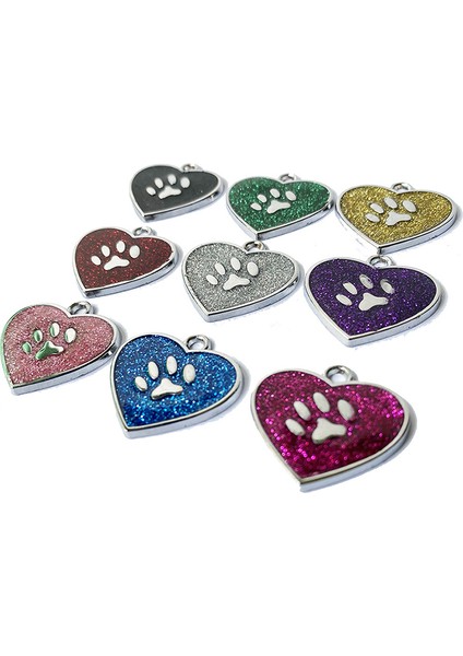 Kırmızı Stil Özelleştirilmiş Kişiselleştirilmiş Kedi ve Köpek Kimlik Etiketi Kalp Şeklinde Etiket Boyunluk (Yurt Dışından)