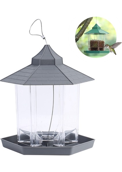 Gri Stil Kuş Derisi Su Geçirmez Açık Gazebo Asılı Vahşi Kuş Yuvası Tipi Bahçe Dekorasyonu Için Dış Mekan Konteyner (Yurt Dışından)