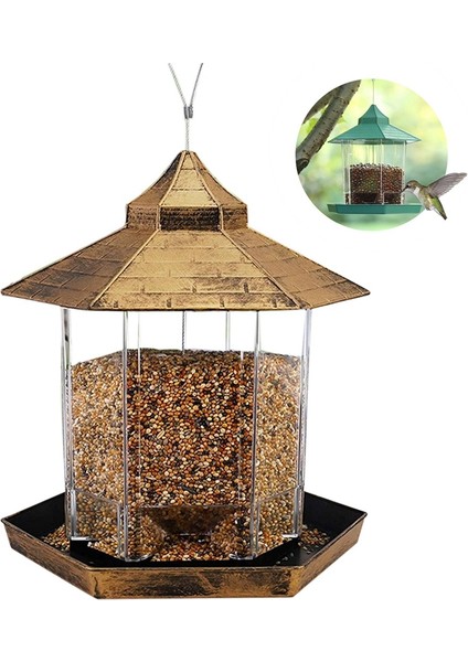Gri Stil Kuş Derisi Su Geçirmez Açık Gazebo Asılı Vahşi Kuş Yuvası Tipi Bahçe Dekorasyonu Için Dış Mekan Konteyner (Yurt Dışından)