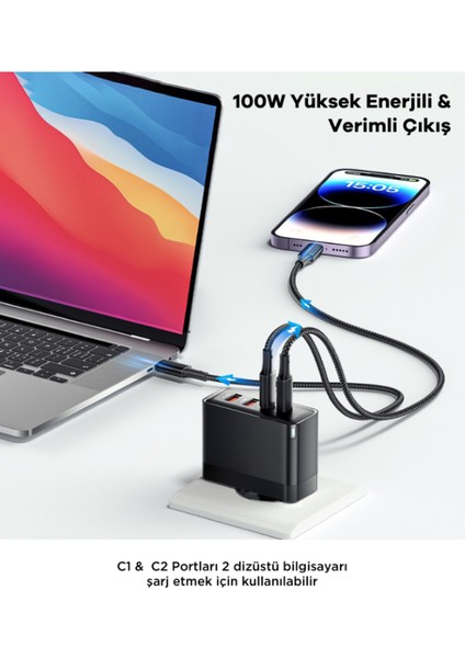 Bello Bt-03 100W 4 Port Adaptör