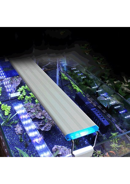 48CM Beyaz Mavi Tarzı cm Süper Ince Akvaryum LED Sucul Bitki Yetiştirme Aydınlatma Balık Tankı Bitkileri Için Su Geçirmez Parlak Klip Lambası Mavi LED (Yurt Dışından)