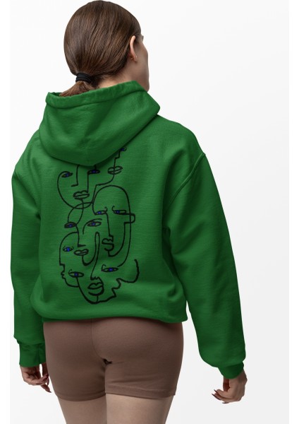 Minimalist Antik Baskılı Kadın Sweatshirt