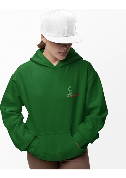 Gölgesi Şeytan Olan Melek Kadın Baskılı Sweatshirt