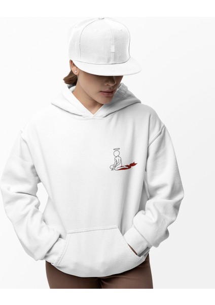 Gölgesi Şeytan Olan Melek Kadın Baskılı Sweatshirt