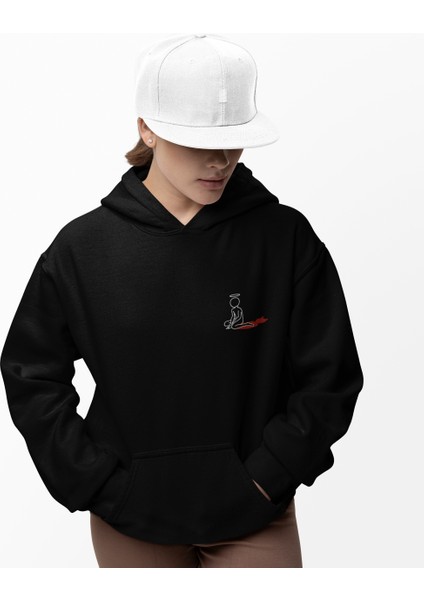 Gölgesi Şeytan Olan Melek Kadın Baskılı Sweatshirt