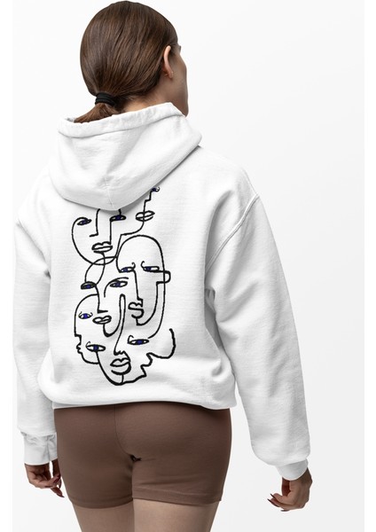 Minimalist Antik Baskılı Kadın Sweatshirt