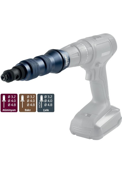 5001484 RP150 Multi Perçin Adaptörü (Şarjlı Matkap Için)