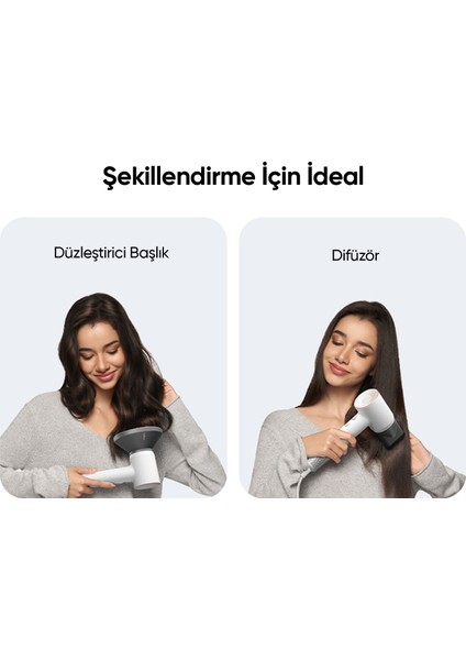 Se Beyaz 1500W 2 Başlıklı Yüksek Hızlı Saç Kurutma Makinesi