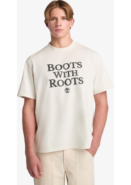 Slogan Erkek Beyaz T-Shirt TB0A6F4NCM91