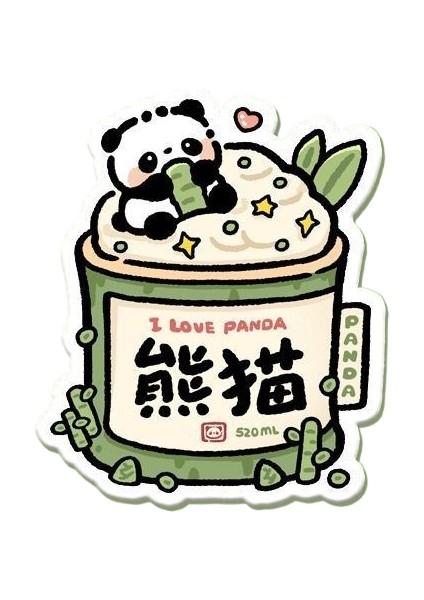 Panda Buzdolabı Çıkartmaları Ev Aksesuarları Arkadaşlar Için Hediyelik Eşya (Yurt Dışından)