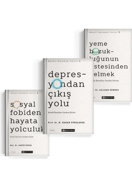 Sosyal Fobiden Hayata Yolculuk - Depresyondan Çıkış Yolu - Yeme Bozukluğunun Üstesinden Gelmek 3 Kitap