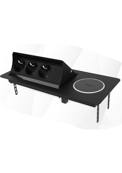 Masa Için Priz Kutusu Gömme Kablosuz Sarj Ünitesli Wireless USB 6 Modül