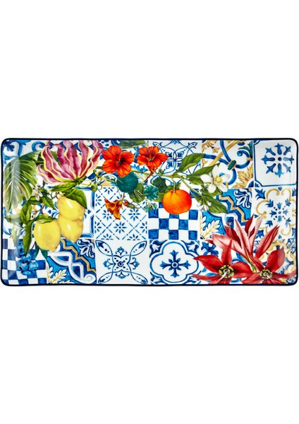 Italy Garden 2’Li Kucuk Dıkdortgen Tabak 26,5 X 13 Cm