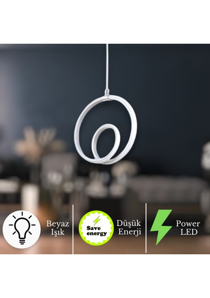 Orjin Modern Sarkıt Power LED Avize Beyazışık
