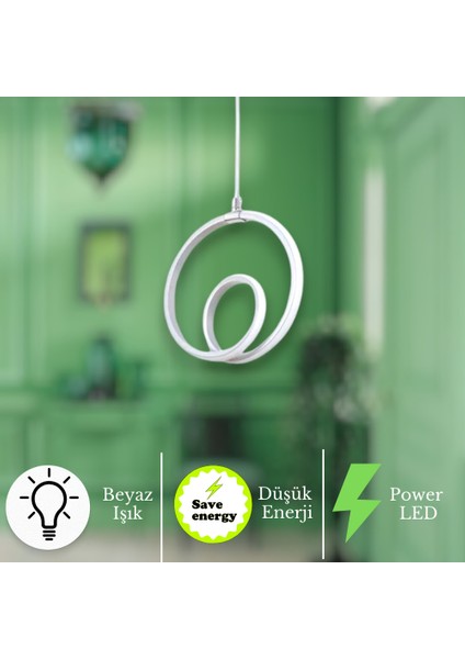 Orjin Modern Sarkıt Power LED Avize Beyazışık
