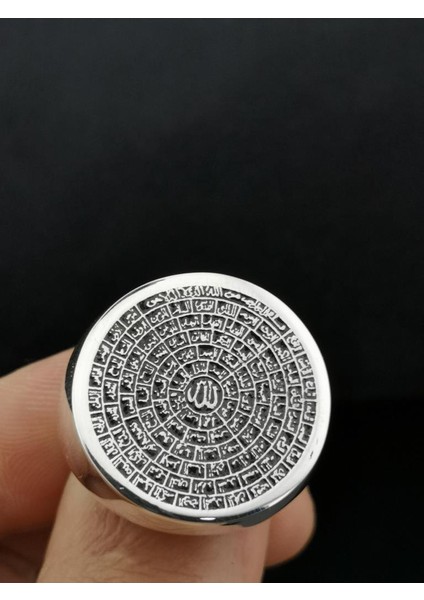 Esmaül Hüsna Dua Yazılı 925 Ayar Gümüş Yüzük modelleri